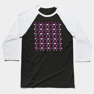 Purple Geometric Dots Baseball T-Shirt